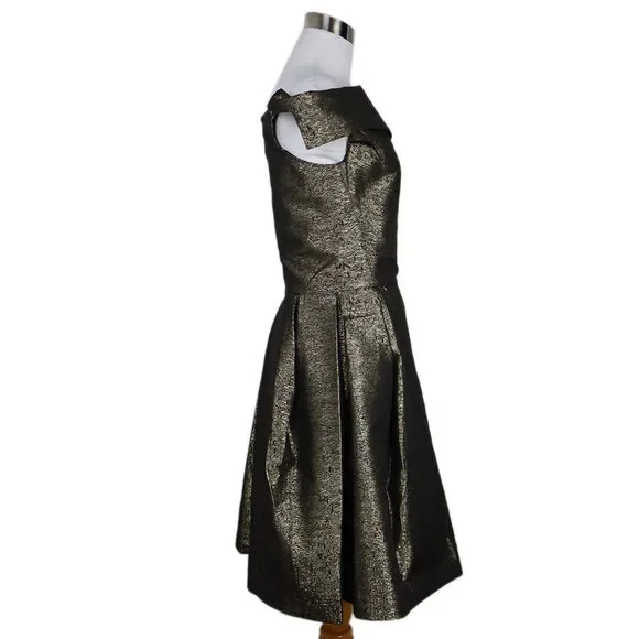 Vivienne Westwood Metallic Gold & Black Dress sz 8 Dresses